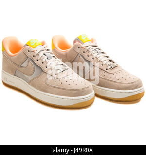 WMS Nike Air Force 1 '07 PRM argento metallizzato - 616725-004 Foto Stock