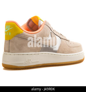 WMS Nike Air Force 1 '07 PRM argento metallizzato - 616725-004 Foto Stock