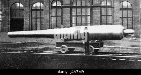 PSM V51 D169 dodici pollici cannone con aperto meccanismo otturatore Foto Stock