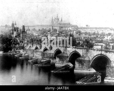 Praga ponte Carlo nel 1940 Foto Stock