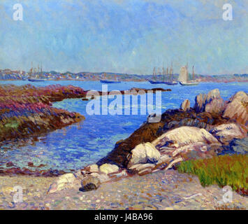 Il porto di Portsmouth nel New Hampshire, William James Glackens Foto Stock