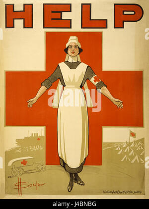 Un infermiere della Croce Rossa svolge un ruolo fondamentale nel fornire assistenza medica e supporto durante le emergenze e le crisi. I loro doveri spesso implicano la cura dei feriti, la somministrazione del primo soccorso e l'assistenza agli sforzi di soccorso in caso di calamità in tutto il mondo. Foto Stock