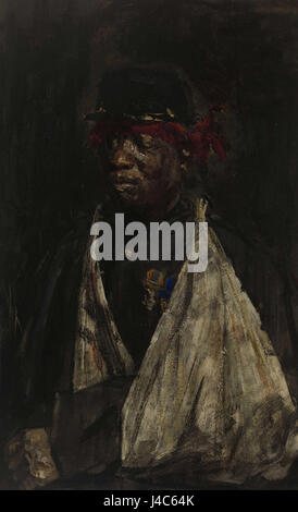 Il ritratto di Isaac Israels del 1882 di un soldato ferito del KNIL (Royal Netherlands East Indies Army) è una potente rappresentazione della vita militare durante il periodo coloniale in Indonesia. Il dipinto si trova nel Rijksmuseum. Foto Stock