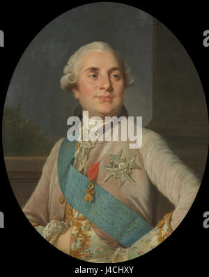 Un ritratto di Luigi XVI, re di Francia, esposto al Rijksmuseum. Questo dipinto cattura la sua somiglianza durante il suo regno alla fine del XVIII secolo. Foto Stock