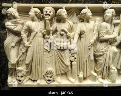 Sarcofago romano (dettaglio), Roma, 240 260 CE Nelson Atkins Museum of Art DSC08221 Foto Stock