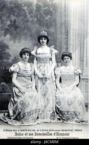 Reine du Carnaval de Chalon sur Saone 1909 Foto Stock