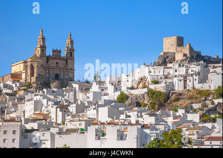 Olvera, bianche città dell'Andalusia, provincia di Cádiz, Spagna Foto Stock