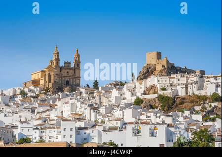 Olvera, bianche città dell'Andalusia, provincia di Cádiz, Spagna Foto Stock