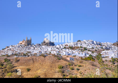 Olvera, bianche città dell'Andalusia, provincia di Cádiz, Spagna Foto Stock