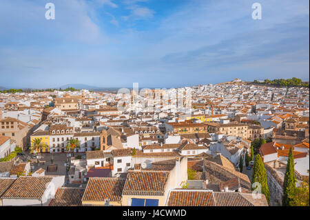 Panorama della città di Antequera nella provincia di Malaga, Andalusia, Spagna Foto Stock