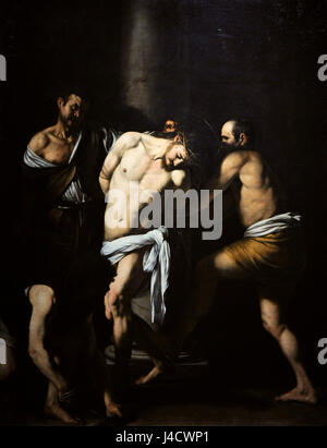 Caravaggio (1571-1610). Pittore italiano. Il barocco. Flagellazione, 1607-1608. Museo Nazionale di Capodimonte. Napoli. L'Italia. Foto Stock