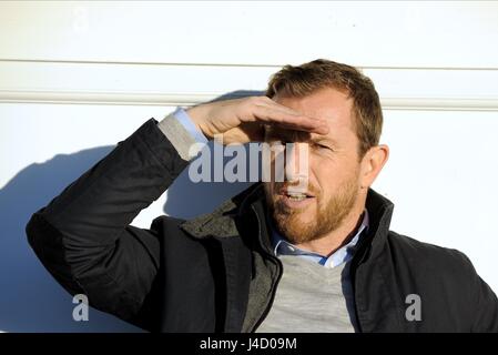 GARY ROWETT Birmingham City FC MANAGER Birmingham City FC MANAGER CROFT PARK BLYTH INGHILTERRA 03 Gennaio 2015 Foto Stock