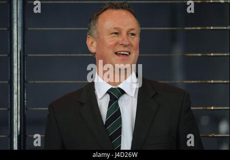 MICHAEL O'NEILL IRLANDA DEL NORD MANAGER HAMPDEN PARK GLASGOW Scozia il 25 marzo 2015 Foto Stock