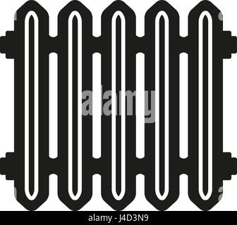 Icona del radiatore. Riscaldatore e riscaldamento, simbolo di calore. Design piatto. Stock - Vettore Illustrazione Vettoriale