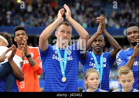 JOHN TERRY DEL CHELSEA CELEBRAT CHELSEA PREMIER LEAGUE CHAMPIO Stadio Stamford Bridge London Inghilterra 24 Maggio 2015 Foto Stock