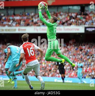 WEST HAM UNITED PORTIERE ADR ARSENAL V West Ham United Emirates Stadium Londra Inghilterra 09 Agosto 2015 Foto Stock