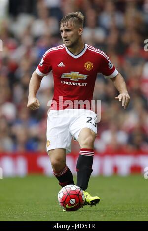 Luca SHAW MANCHESTER UNITED FC OLD TRAFFORD Manchester Inghilterra 22 Agosto 2015 Foto Stock