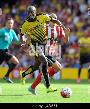 ALLAN NYOM DI WATFORD WATFORD V SOUTHAMPTON VICARAGE ROAD STADIUM WATFORD INGHILTERRA 23 Agosto 2015 Foto Stock