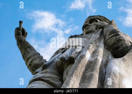 Statua di Sir Rowland Hill, Hawkstone Park Follies, North Shropshire, Inghilterra, Regno Unito Foto Stock