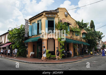 Architettura coloniale su Jonker Street, Malacca, Malaysia Foto Stock