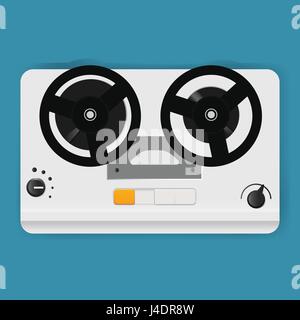 Bobina di nastro registratore Player icon illustrazione vettore Illustrazione Vettoriale