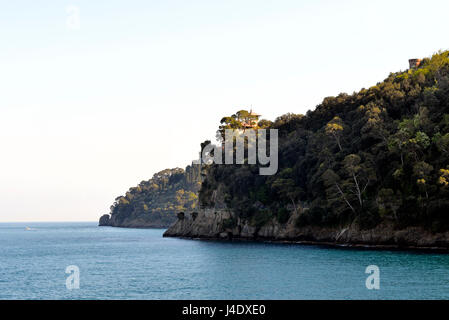 Il castello di Paraggi, villa Bonomi Bolchini, Portofino, Paraggi Santa Margherita Ligure, Italia Foto Stock