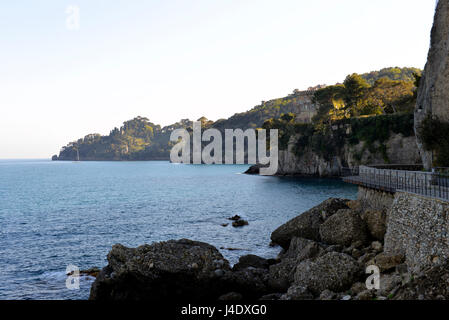 Il castello di Paraggi, villa Bonomi Bolchini, Portofino, Paraggi Santa Margherita Ligure, Italia Foto Stock