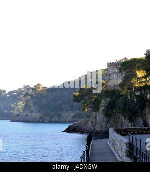 Il castello di Paraggi, villa Bonomi Bolchini, Portofino, Paraggi Santa Margherita Ligure, Italia Foto Stock