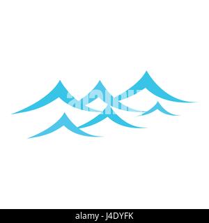 Poco onde del mare icona, stile cartoon Illustrazione Vettoriale