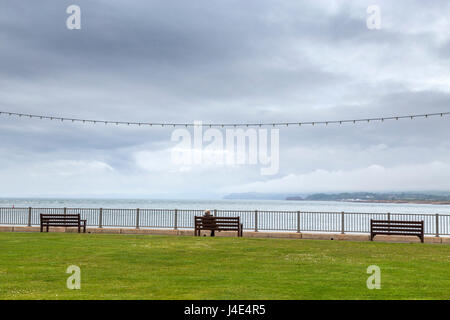 Exmouth, Regno Unito. Il 12 maggio 2017. Un ambiente fresco e nuvoloso giorno a Exmouth, sulla East Devon Coast. Credito: Sud Ovest foto/Alamy Live News Foto Stock