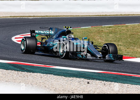 12 maggio 2017: Valtteri Bottas, team Mercedes DURANTE LA FORMULA UNO GP di Spagna sul circuito di Barcellona - Catalunya, Barcelona, Spagna, Spagna. Foto: Cronos/Urbanandsport Foto Stock