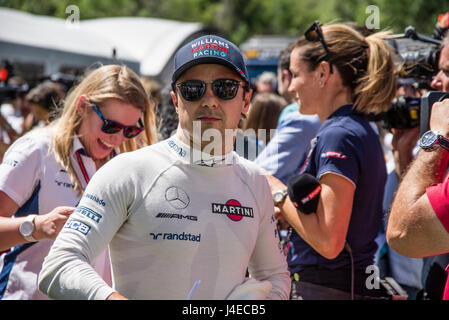 Barcellona, Spagna. 13 Maggio, 2017. Felipe Massa, driver del Team Williams durante le qualifiche sabato, Formula Uno Gran Premio di Spagna presso il Circuito di Catalunya. Credito: Pablo Guillen/Alamy Live News Foto Stock