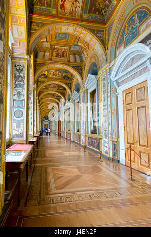 Interno del palazzo d'inverno, membro Hermitage Museum, Sito Patrimonio Mondiale dell'UNESCO, San Pietroburgo, Russia, Europa Foto Stock