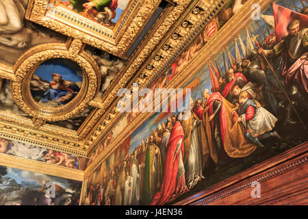 La Camera del Consiglio dei Dieci, Palazzo Ducale, Venezia, Sito Patrimonio Mondiale dell'UNESCO, Veneto, Italia, Europa Foto Stock