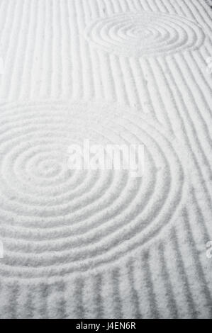 I modelli in coperta di neve giardino di roccia, Tofuku-ji, Kyoto, Giappone, Asia Foto Stock