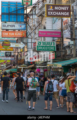 Khao San Road, Bangkok, Thailandia, Sud-est asiatico, in Asia Foto Stock