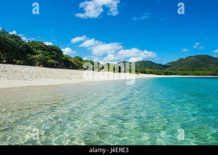 Long Bay Beach, il Beef Island, Tortola, Isole Vergini Britanniche, West Indies, dei Caraibi e America centrale Foto Stock