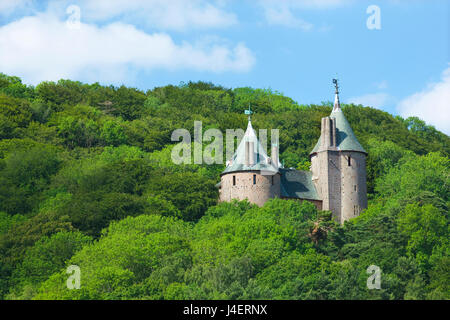 Castello Coch (Castell Coch) (Il Castello Rosso), Tongwynlais, Cardiff, Galles, Regno Unito, Europa Foto Stock