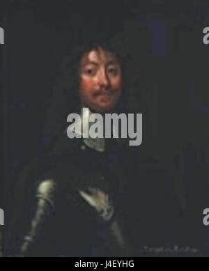 James Graham (1612–1650) è stato un nobile scozzese, soldato e poeta. Come primo marchese di Montrose, guidò le forze realiste durante la guerra civile inglese, ottenendo vittorie notevoli come quelle di Tippermuir e Kilsyth. Catturato nel 1650, fu giustiziato a Edimburgo. La sua eredità come tattico militare e eroe romantico dura nella storia scozzese. Foto Stock