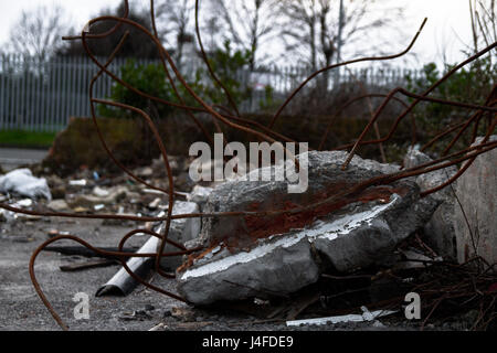 Abbandonato il sito industriale in Gateshead Foto Stock