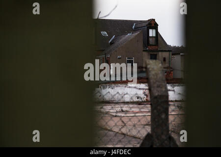 Vecchi edifici abbandonati in Gateshead Foto Stock