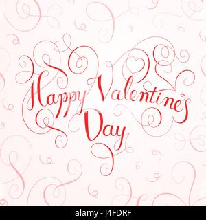 Scritta Happy San Valentino Illustrazione Vettoriale