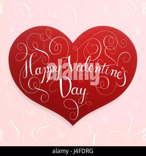 Scritta Happy San Valentino Illustrazione Vettoriale