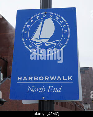 Boston Harborwalk a North End - Boston , Massachusetts Foto Stock