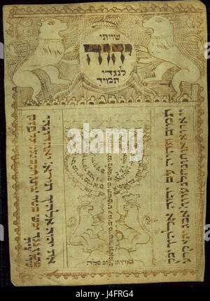 Shiviti su vellum Foto Stock