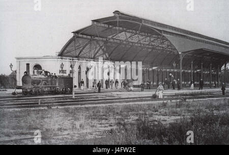 Stazione Zwolle 1868 Foto Stock