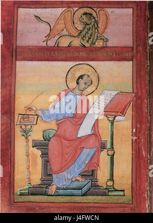 Strahov, Sig.ra DF III 3, fol. 68v è un manoscritto della Biblioteca Strahov di Praga. Il manoscritto fa parte di una raccolta di testi storici, spesso contenenti preziose conoscenze su vari argomenti, in particolare la cultura e la storia medievali. Foto Stock