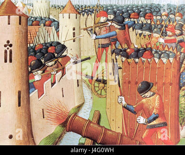 L'assedio di Orleans, avvenuto nel 1429 durante la guerra dei cent'anni, fu un evento militare fondamentale in cui Giovanna d'Arco giocò un ruolo significativo nella revoca dell'assedio, portando alla vittoria francese. L'evento segnò un punto di svolta nel conflitto e consolidò l'eredità di Joan. Foto Stock
