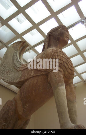 Sfinge del Naxians, Delphi Museo Archeologico, Grecia 20071002 Foto Stock