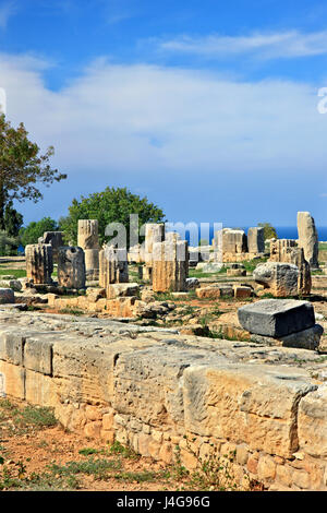 Presso il sito archeologico di Palaipaphos (o 'Palaipafos' - santuario di Afrodite), a Kouklia village, distretto di Paphos, Cipro. Foto Stock